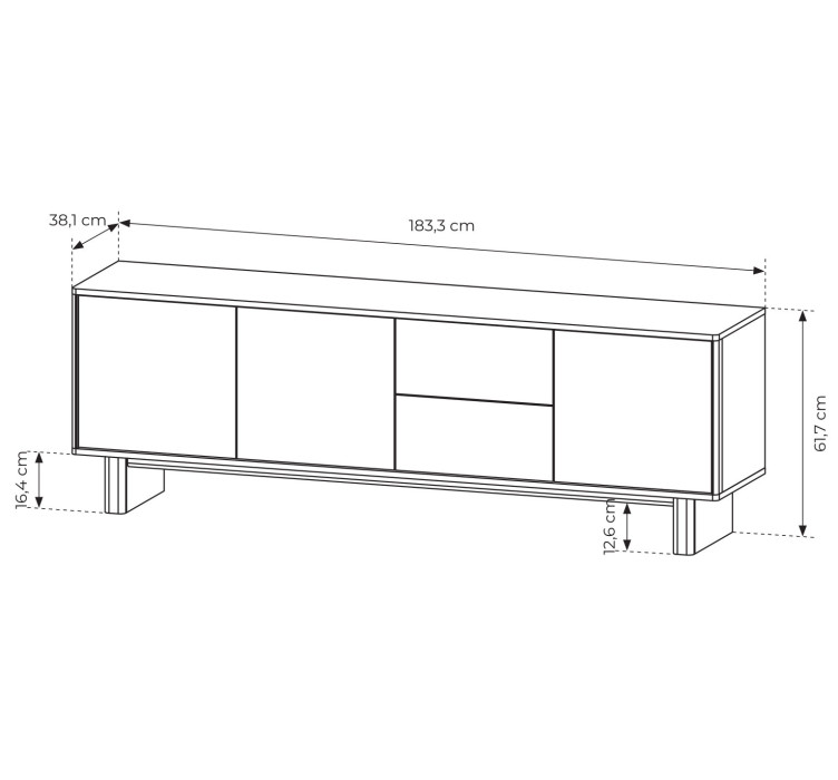 Тумба під TV Nabu 3D2S/1836